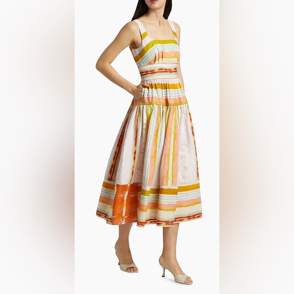HUNTER BELL Dresses & Skirts - HUNTER BELL- Mara dress, Striped Multicolor Midi